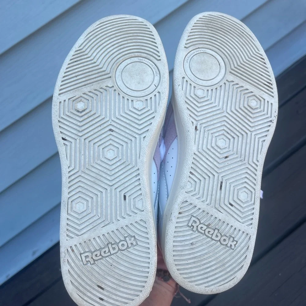 Reebok White and Pink High-Top Sneakers - Picture 5 of 7